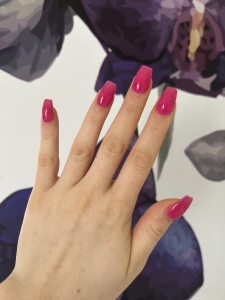 Hot Pink Summer Coffin Nails