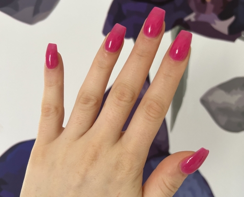 Cute pink summer nails