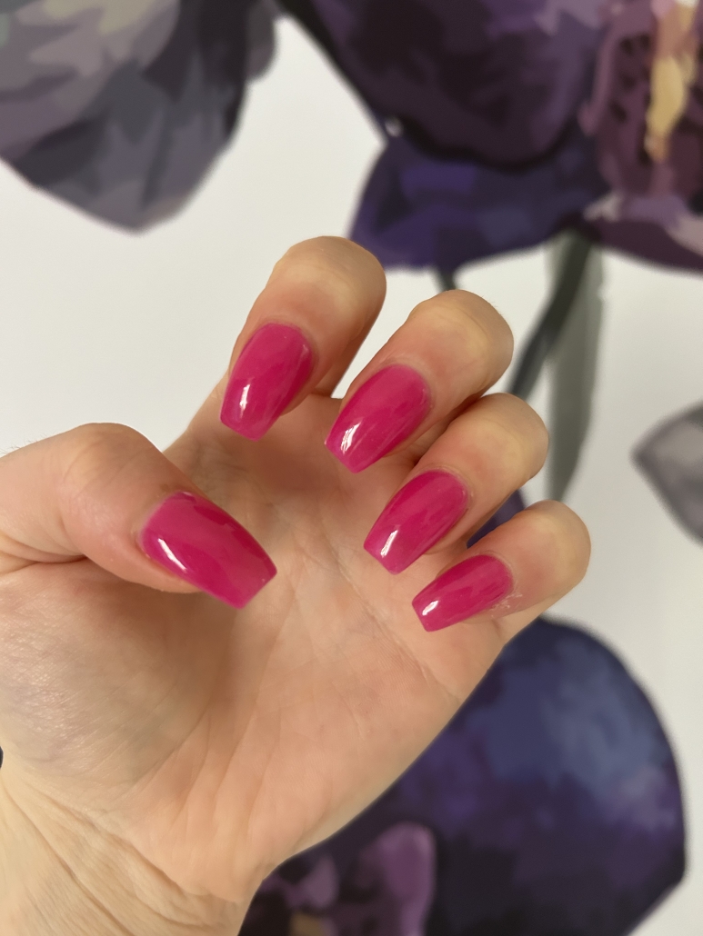 Hot pink nails