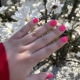 Adorable Hot pink nails