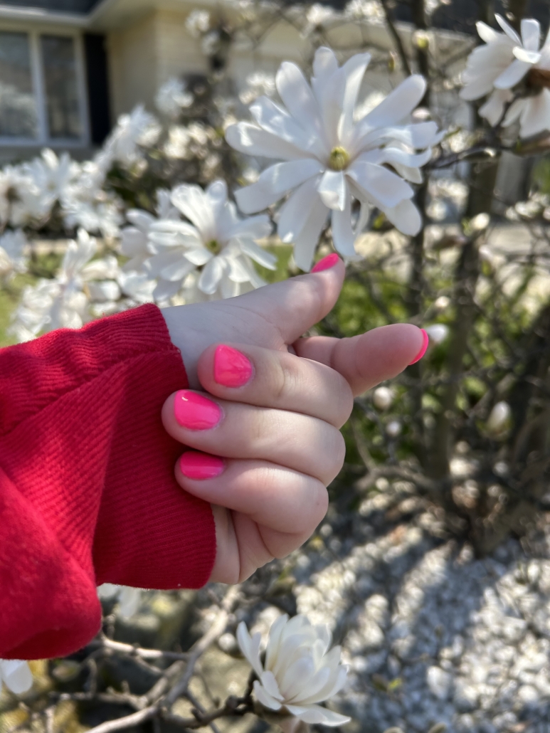 Hot pink nails