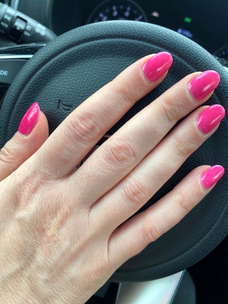 Cute magenta nails