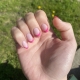 Hot pink nails French tips