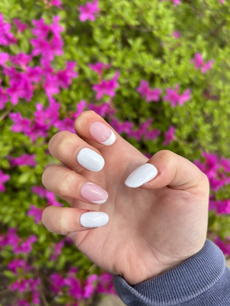 Short white nails