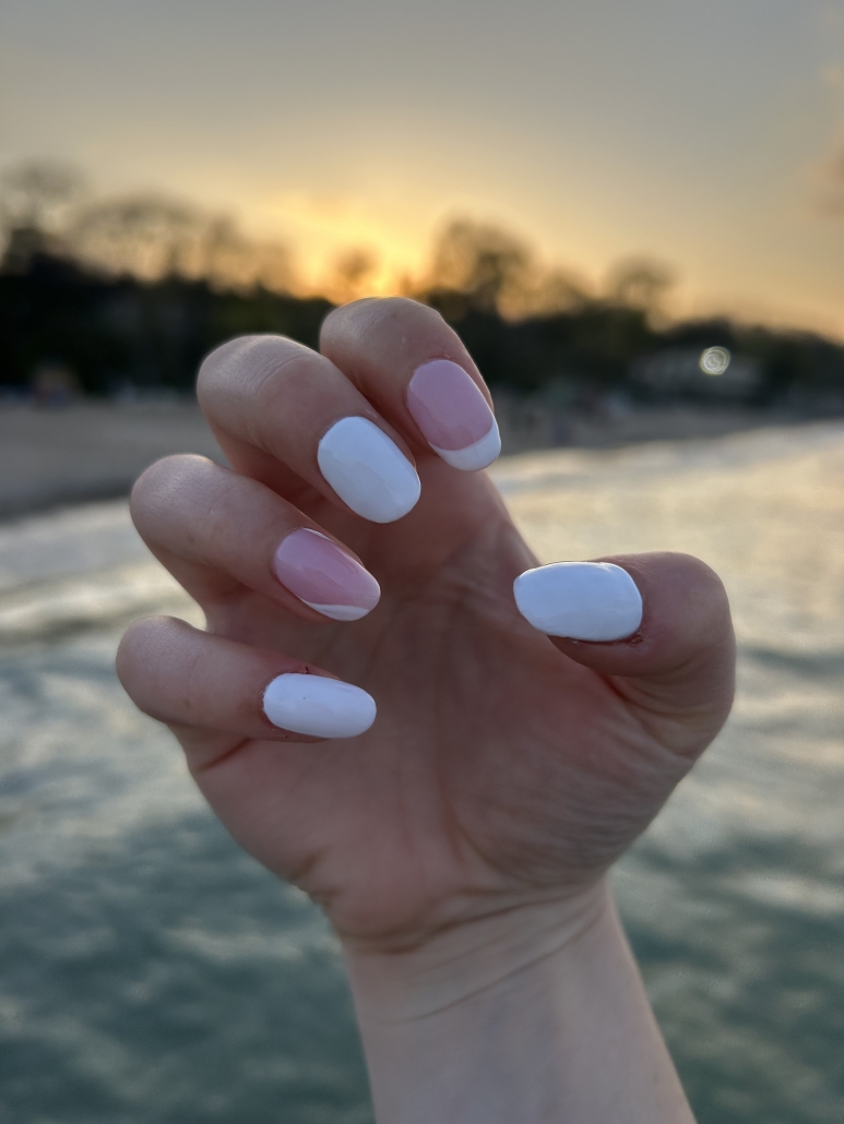 Short white nails