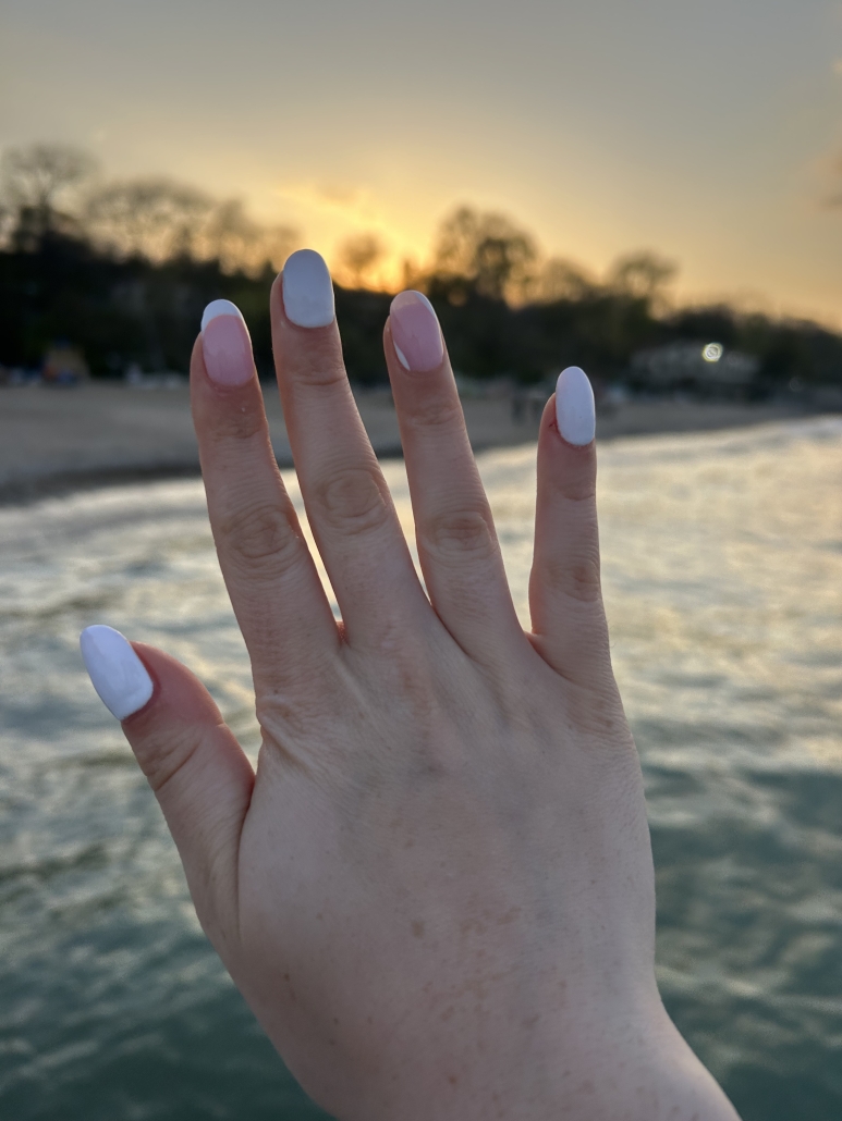 Cute white nails