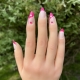 Pink heart nail design