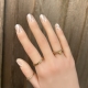 White swirls nails
