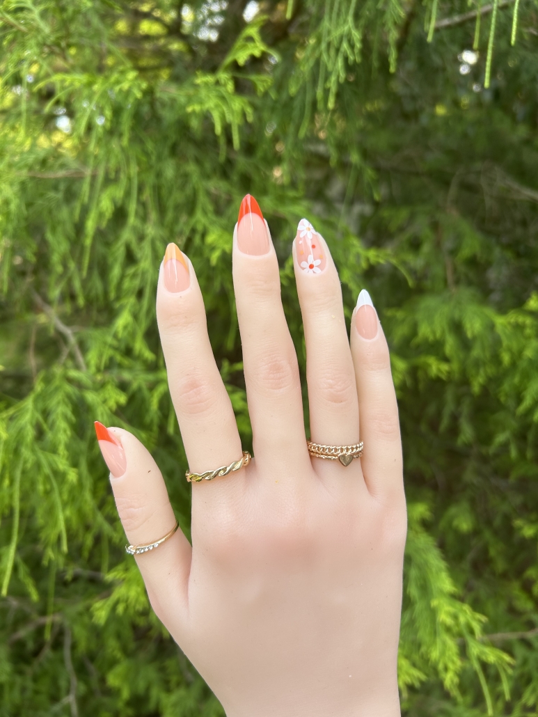 Summer French tip nails