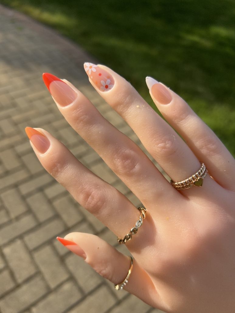 Orange nails