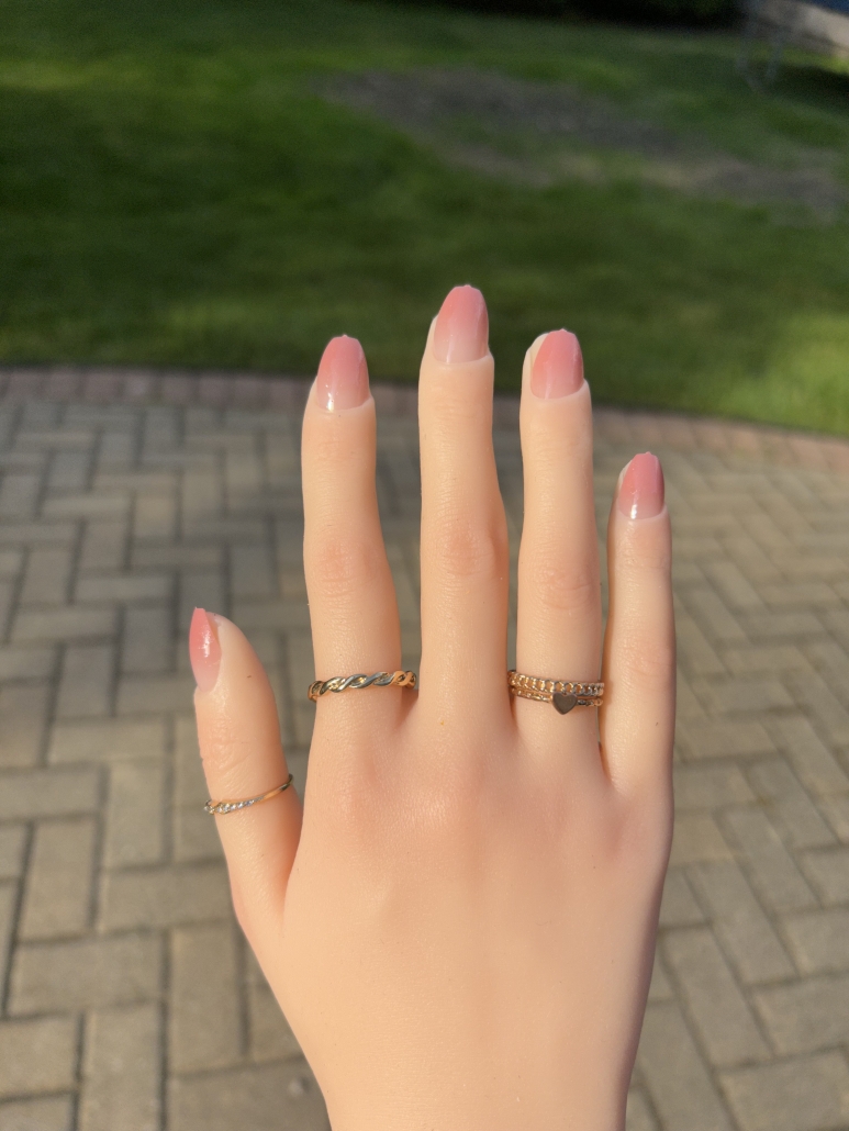 Pink ombre nails