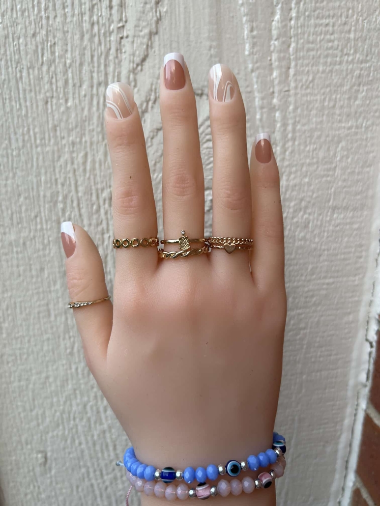 Cute beige nails
