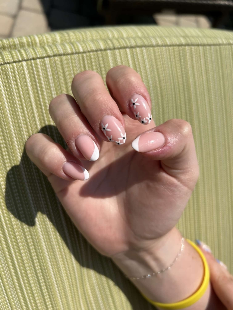 White flower nails